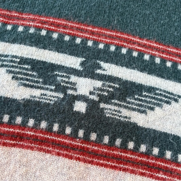 Pendleton Charcoal and Crimson Crewneck Sweater - Picture 3 of 5